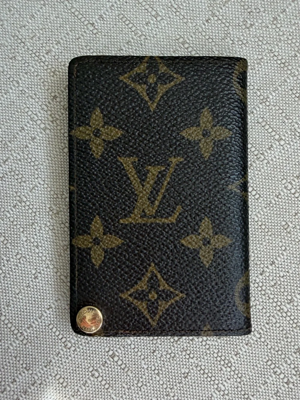 Vintage Louis Vuitton Monogram Porte Cartes Pression 1989